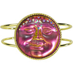 Venus Mystic Seaview Moon 35mm Cuff Bracelet (Goldtone/Mystic Iridis)