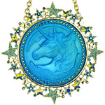 Starlight Galaxy Mystic Cloudwalker Ornament (Goldtone/Mystic Blue Sphinx)
