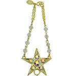 Star Rear View Mirror Charm Holder (Goldtone)