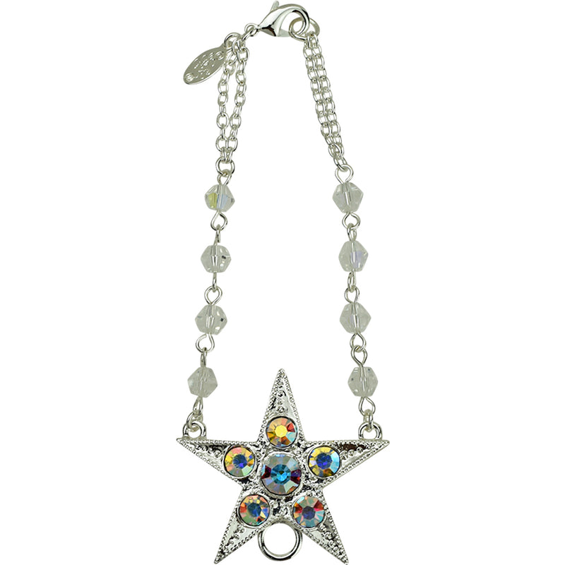 Star Rear View Mirror Charm Holder (Sterling Silvertone)