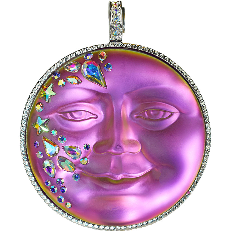 Mystic Fairy Seaview Moon 50mm Magnetic Enhancer (Sterling Silvertone/Mystic Iridis)