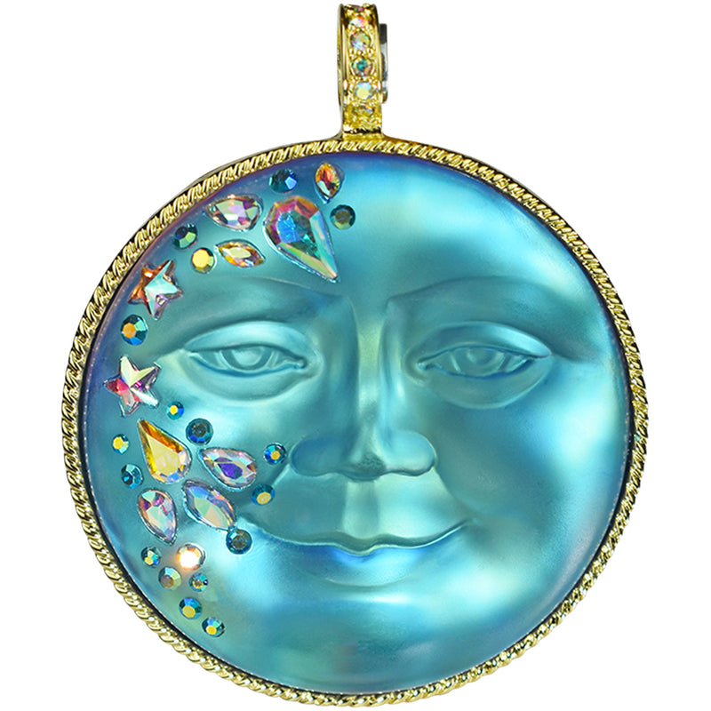 Mystic Fairy Seaview Moon 50mm Magnetic Enhancer (Goldtone/Mystic Blue Sphinx)