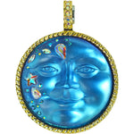 Mystic Fairy Seaview Moon 35mm Magnetic Enhancer (Goldtone/Blue Sphinx)