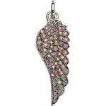 Fly Home Angel Open Ring Charm (Sterling Silvertone)