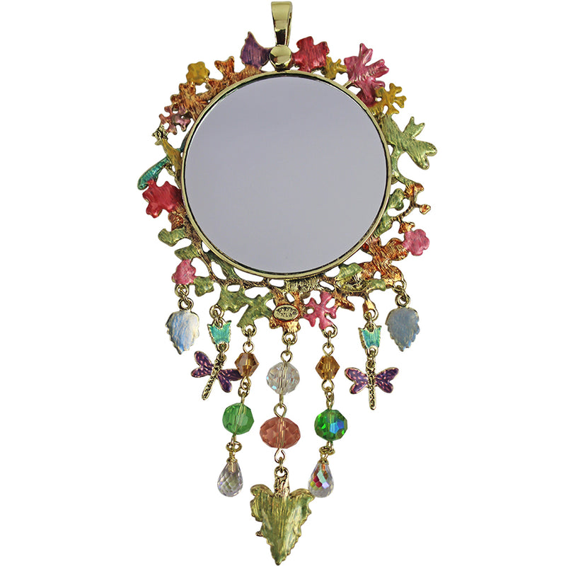 Vintage Who's The Fairest In The Enchanted Garden Foldover Pendant