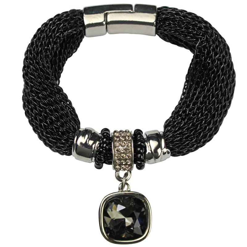 Queen Of Fairyland Magnetic Bracelet (Silvertone/Black) – Kirks Folly