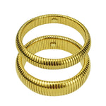 Omega Cobra Stretch Bracelet Set of 2 (Goldtone)