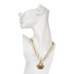 Keep Dreaming Cowrie Shell Necklace (Goldtone)