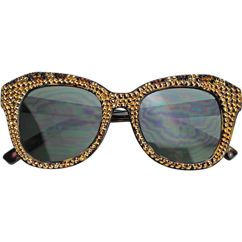 Lovely Leopard Crystal Sunglasses