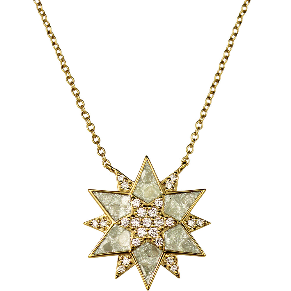 Stardust Diamond Divine Protection Diamond Necklace (14K Gold