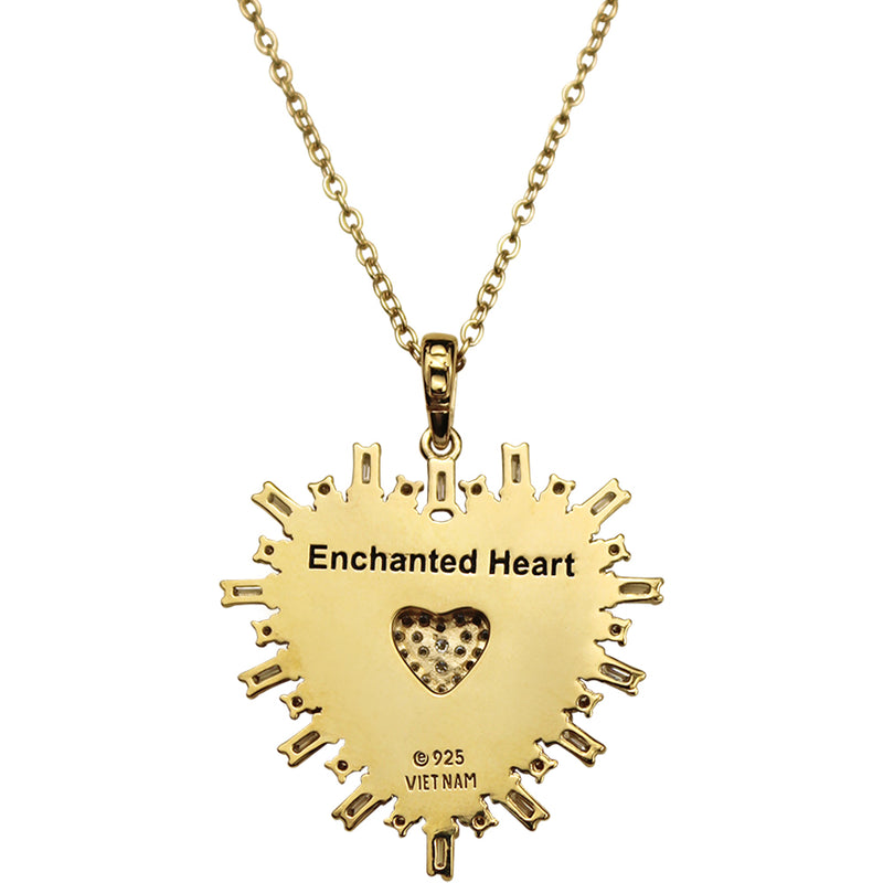 Stardust Diamond Enchanted Heart Necklace (14K Gold Plated 
