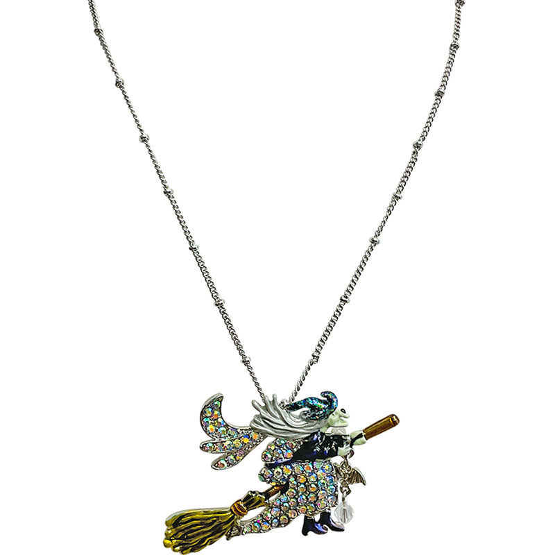Season Of The Witch Pin Pendant Witch Chain (Silver Ox)