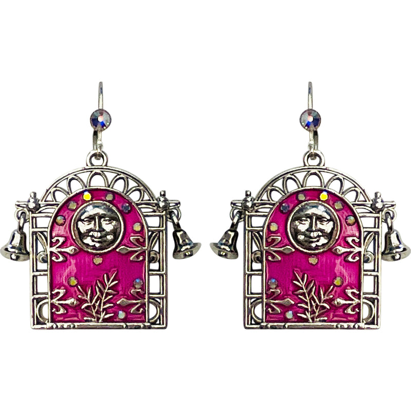 "One Of A Kind" Enchanted Garden Leverback Earrings (Silvertone)