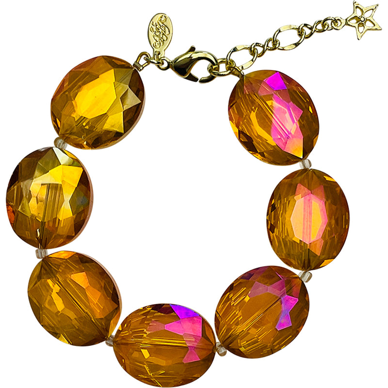 "One Of A Kind" Empress Oval Chain Bracelet (Goldtone)