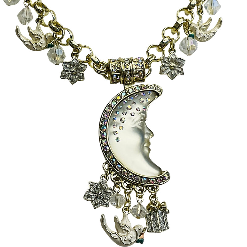 A Dove's Love Seaview Moon Shadow Magnetic Enhancer With Necklace (Goldtone)