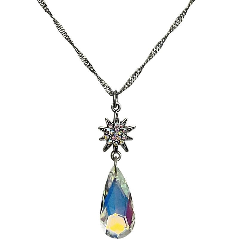 Crystal Starlight Dreamer Necklace (Silvertone)