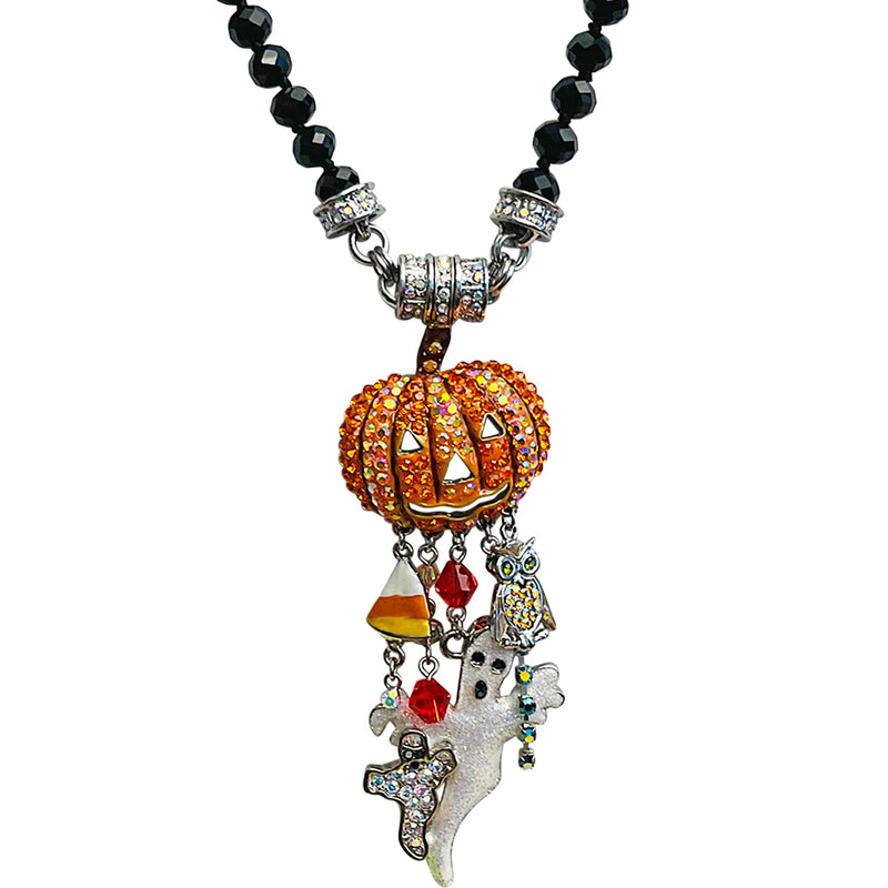 Peter Pumpkin Magnetic Enhancer With Beaded Necklace (Silvertone)