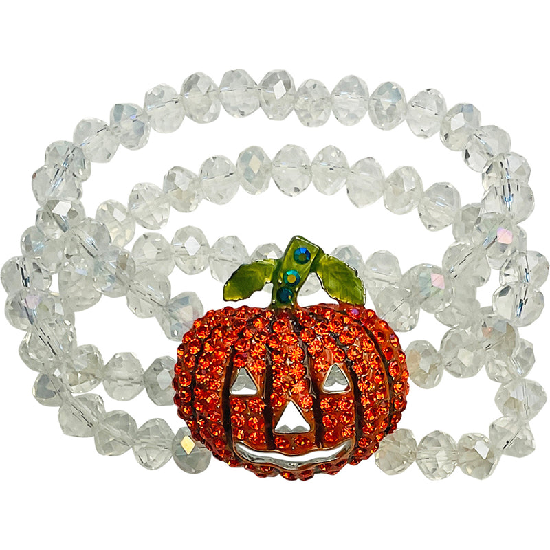 "One Of A Kind" Peter Pumpkin 3 Strand Stretch Bracelet (Goldtone)