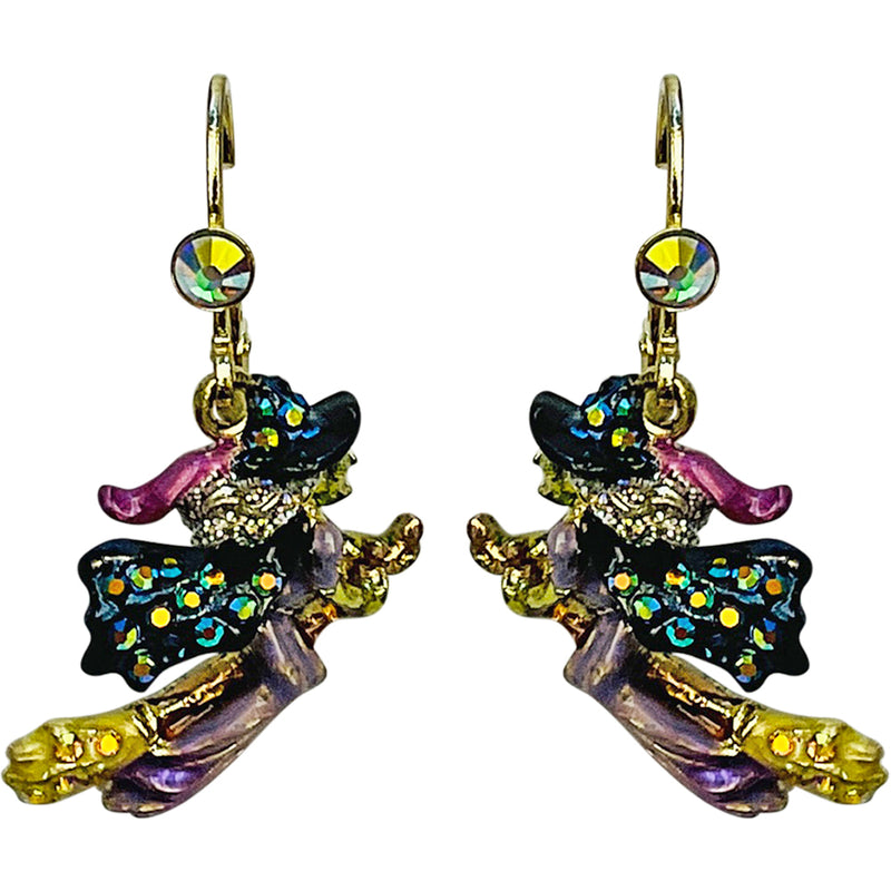 "One Of A Kind" Witch Of The West Leverback Earrings (Goldtone)