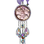 "One Of A Kind" Goddess Supreme Seaview Moon Ornament (Silvertone/Purple)