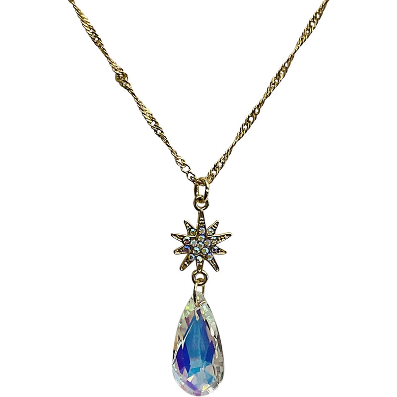 Crystal Starlight Dreamer Necklace (Goldtone)