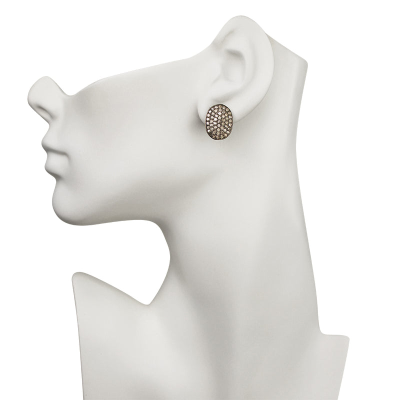 Twilight Mist Diamond Oval Earrings