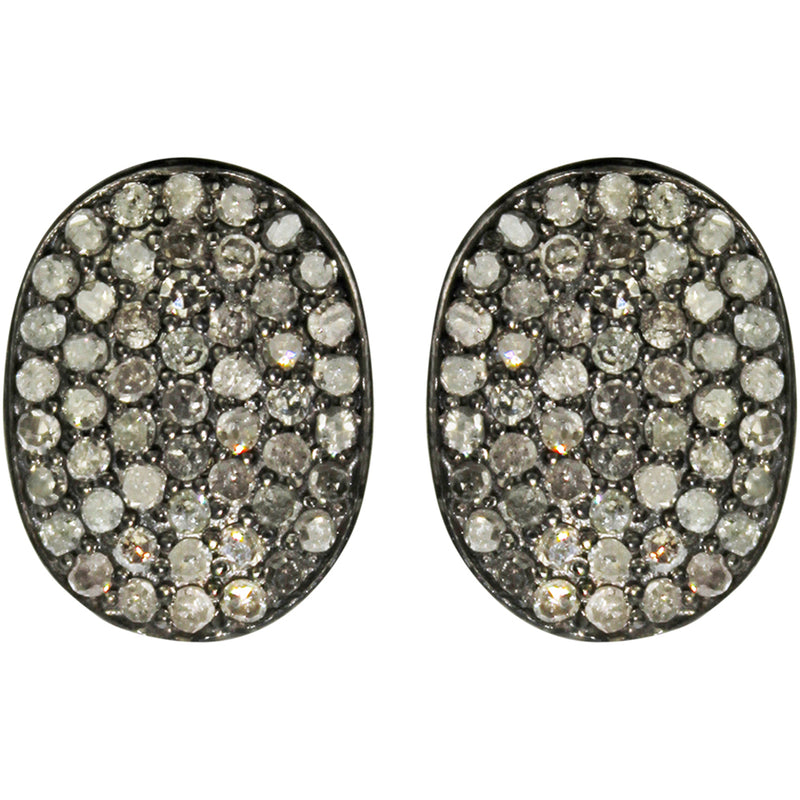 Twilight Mist Diamond Oval Earrings