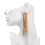 Crystal Shower Chandelier Pierced Earrings (Goldtone)