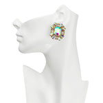 Crystal CZ Enchantress Pierced Earrings (Goldtone)