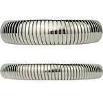 Cobra Stretch Bracelet Set of 2 (Silvertone)