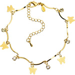 "As Is" Butterfly Whisper Anklet (Goldtone)