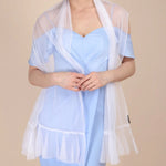 Twilight Garden Sheer Crystal Scarf (White)