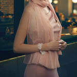 Twilight Garden Sheer Crystal Scarf (Pixie Pink)