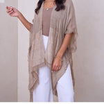 Fringed Sequin Fairy Robe (Taupe)