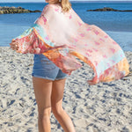 Mystical Garden Ruffle Sleeve Kimono (Peachpuff)