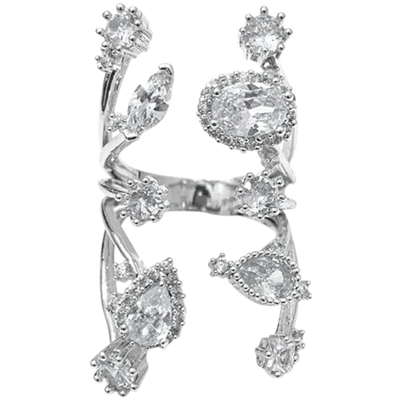 The 10th Universe CZ Adjustable Ring (Silvertone)