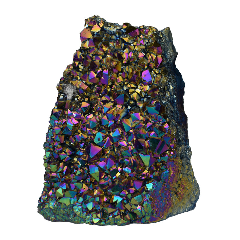 Spectral Rainbow Titanium Aura Amethyst Crystal Cluster