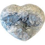 Serene Celestite Crystal Cluster Heart