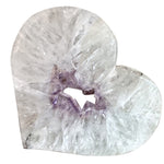 Devotion Polished Amethyst Crystal Heart