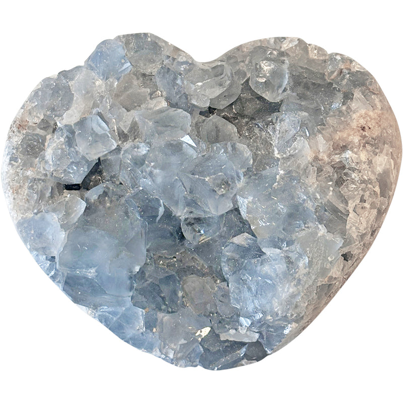 Heavenly Celestite Crystal Cluster Heart