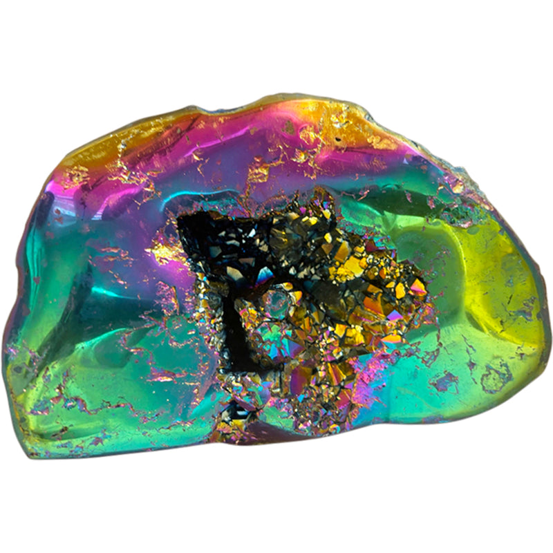 Totally Rainbow Titanium Aura Quartz Crystal Cluster
