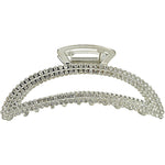 Holiday Magic Hair Claw Clip (Sterling Silvertone/Icy Clear Crystal)