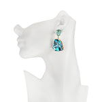 Posh Princess Pierced Earrings (Goldtone/Aqua AB)