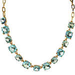 Day Dreamer Crystal Cushion Cut Necklace (Goldtone/Lt. Aqua AB)