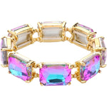 Whimsical Romance Stretch Bracelet (Goldtone/Lavender AB)