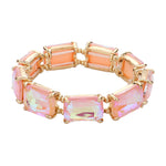 Whimsical Romance Stretch Bracelet (Goldtone/Conch Shell Pink)
