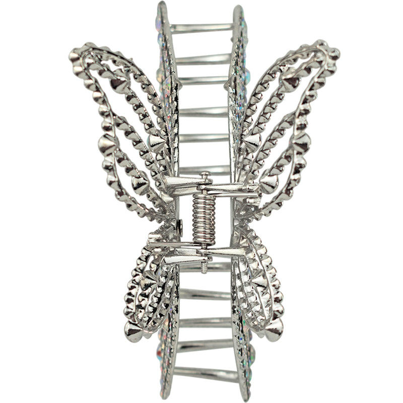 Crystal Queen Butterfly Hair Claw Clip (Silvertone)