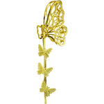 Butterfly Bevy Hair Claw Clip (Goldtone)
