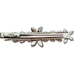 Garden Party CZ Hair Clip (Sterling Silvertone/Crystal)