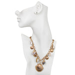 Cowrie Shell Charm Necklace (Goldtone)